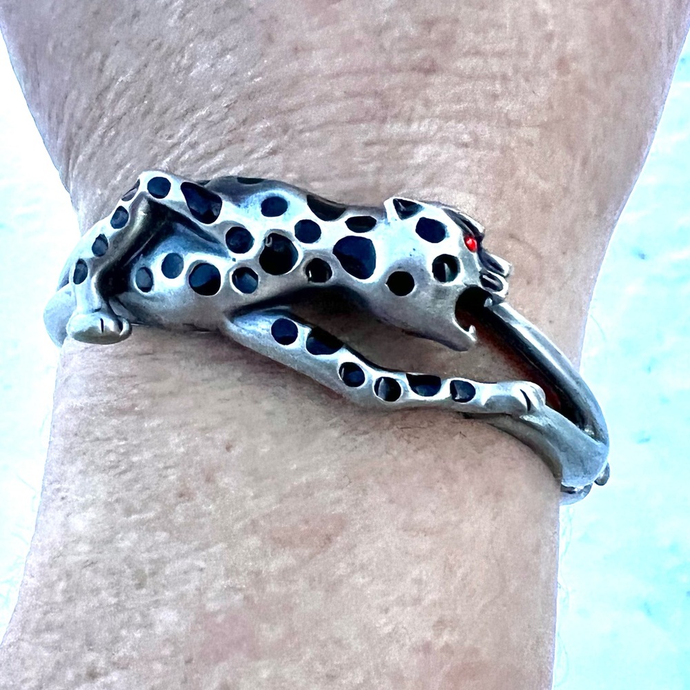 Leopard Cat Pewter Cheetah Cuff! NEW!